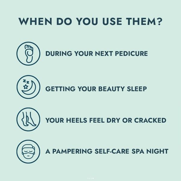 Зволожувальні маска-шкарпетки з гелевою підкладкою VOESH Moisturizing Heel Socks Mint VFS003MNT фото