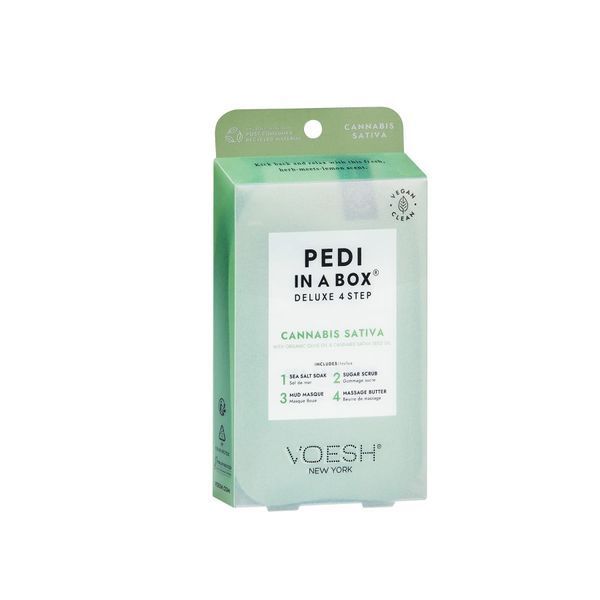 Набір для педикюру делюкс "Конопля релакс" Pedi in a Box Deluxe 4 Step - Cannabis Sativa VPC208CBD фото