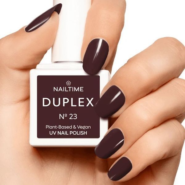 Гібридний веганський лак для нігтів (Чорний рубін / Руж Нуар) - Nailtime DUPLEX UV Nail Polish N&deg; 23 Rouge Noire 394023 фото